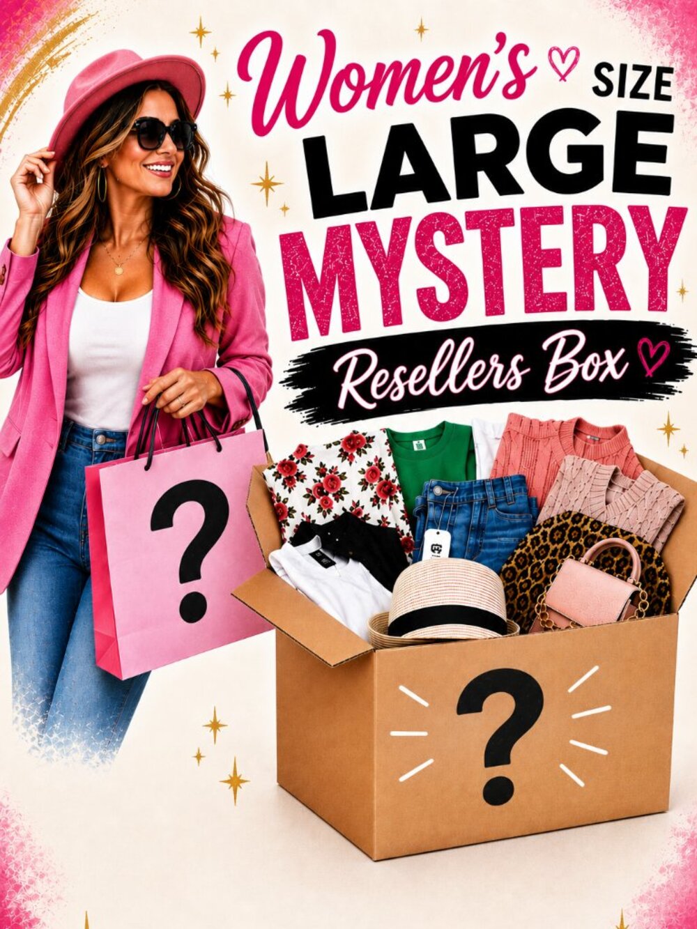 Womens Size Large Mystery Reseller Box